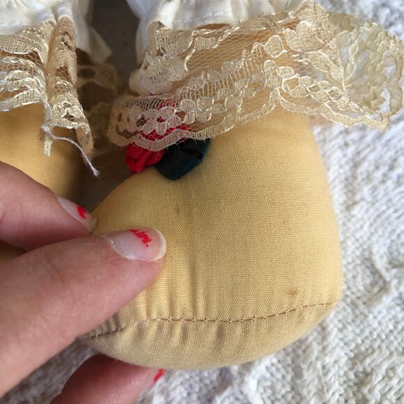 Handmade Country Christmas Moose Doll 16” Patchwork Lace Dress Farmhouse Decor - Picture 16 of 16